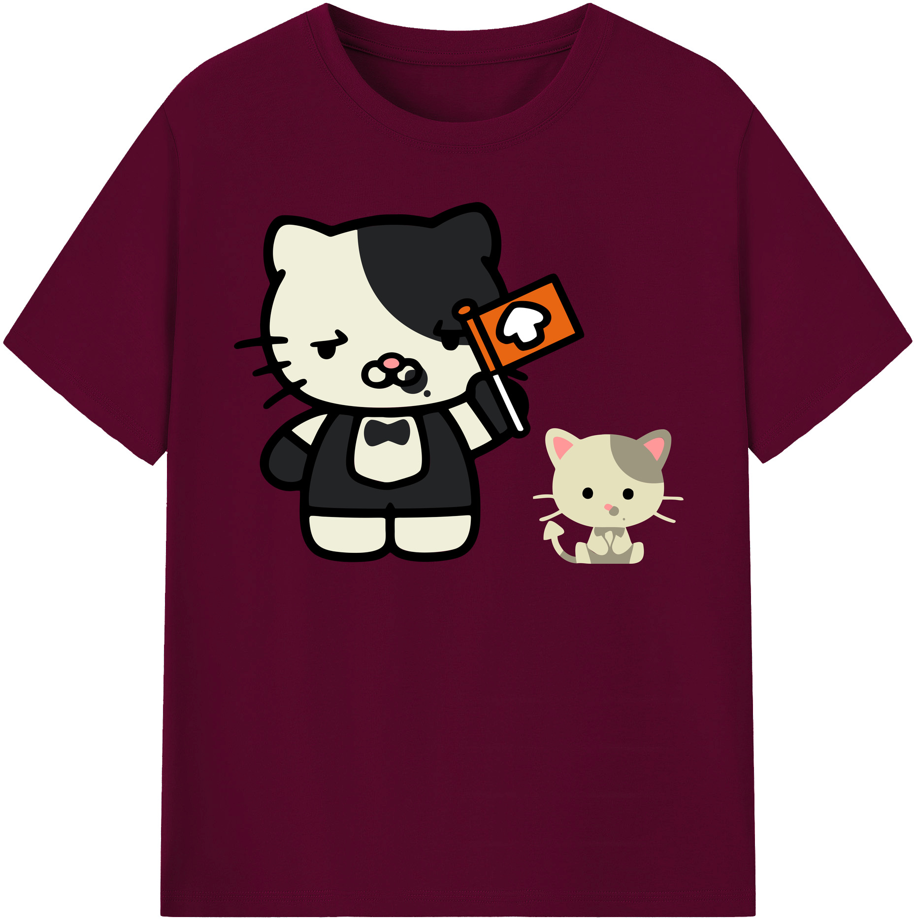 （画像用） Hello Kitty ハローキティ レディースカジュアルプリントTシャツ（綿100％）